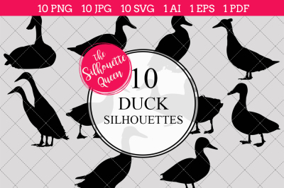 Duck Silhouettes Vector