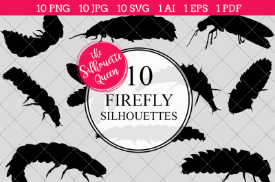 Firefly Silhouettes Vectors