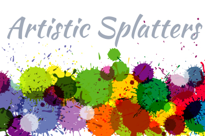 Colorful watercolor paint stains abstract art vector splash background