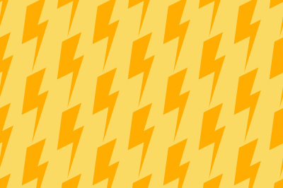 Lightnings vector seamless orange and yellow pattern