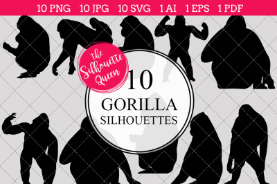 Gorilla Silhouette Vectors