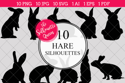 Hare Silhouette Vectors