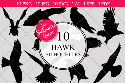 Hawk Silhouette Vectors