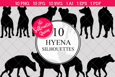 Hyena Silhouette Vectors