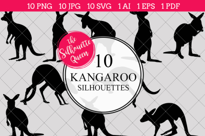 Kangaroo Silhouette Vectors