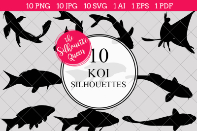 Koi Silhouette Vectors