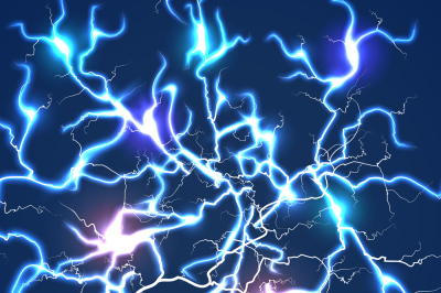 Thunder bolts dark vector background