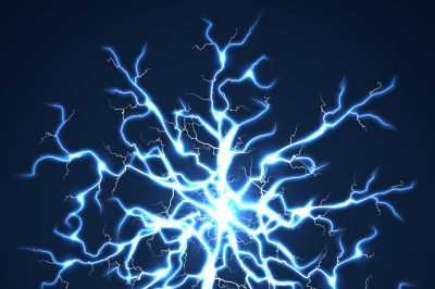 Thunder bolts dark vector background