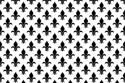 Vector fleur de lis seamless pattern in black and white