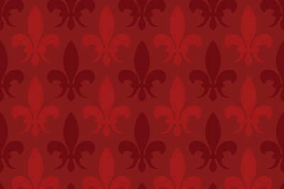 Red vector fleur de lis seamless pattern