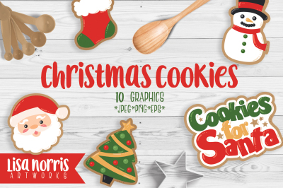 Christmas Cookies Clip Art Graphics