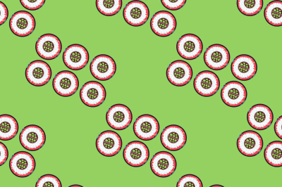 Sushi sets vector seamless pattern green