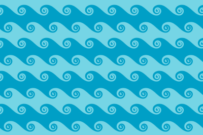 Seamless sea wave vector abstract pattern