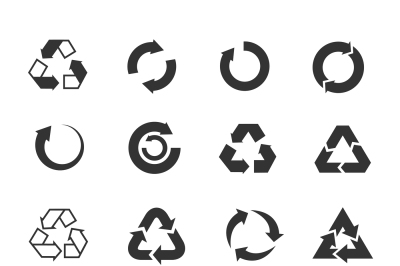 Recycle icons vector set