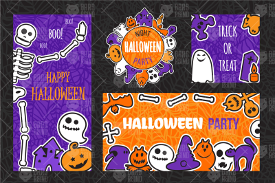 Halloween Party Banners Set