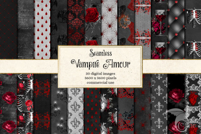 Vampire Amour Digital Paper & Clipart
