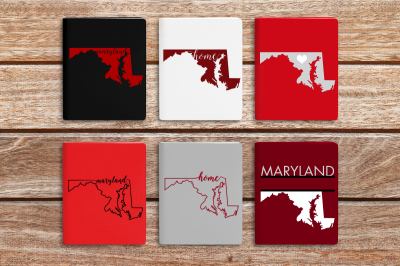 State of Maryland Set | SVG | PNG | DXF