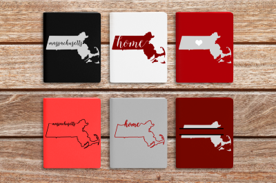 State of Massachusetts Set | SVG | PNG | DXF