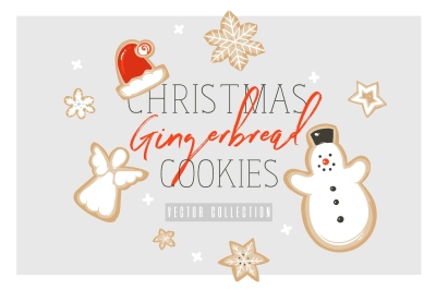 Christmas cookies vector collection