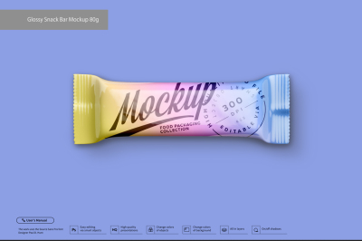 Download Kraft Snack Bar Mockup Top View Yellowimages