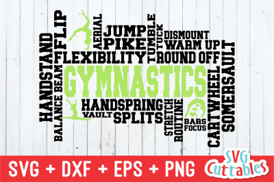 Gymnastics Word Art | SVG Cut File