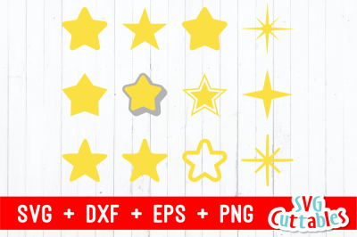 Stars Set of 12 | SVG Cut File