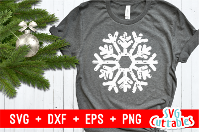 Distressed Snowflake | Cut File