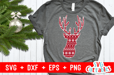 Deer With Sweater Pattern | Cut File