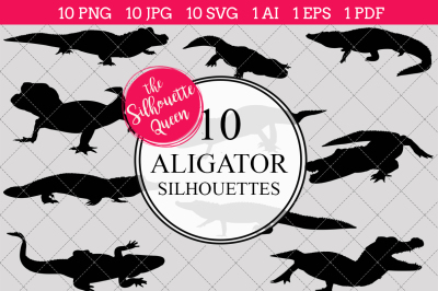 Aligator Silhouette Vector