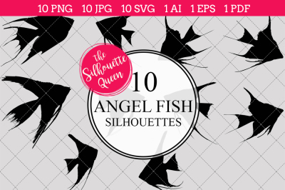 Angel Fish Silhouette Vector