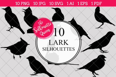 Lark Silhouette Vector