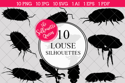 Louse Silhouette Vector