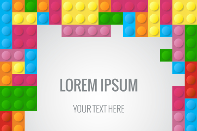 Abstract vector background with plastic blocks parts similar lego bloc