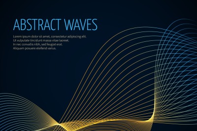 Futuristic abstract vector background with 3D illuminated sound wave