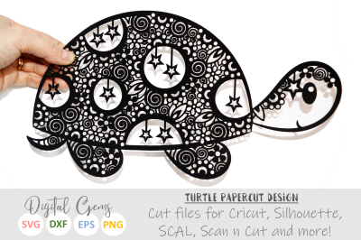 Turtle Papercut Design SVG / DXF / EPS / PNG files