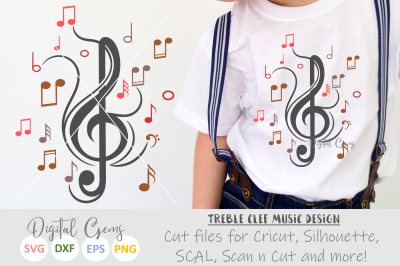 Treble clef music design