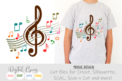 Treble clef music design