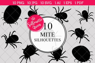  Mite Silhouette Vector