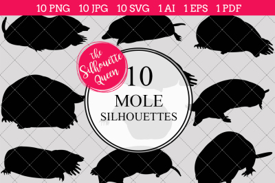  Mole Silhouette Vector