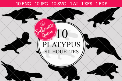 Platypus Silhouette Vector