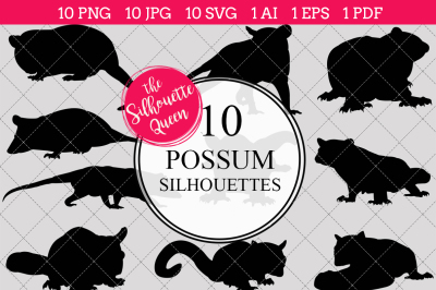 Possum Silhouette Vector