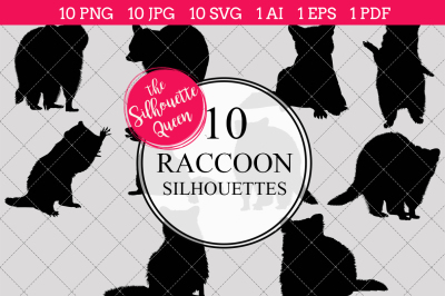 Raccoon Silhouette Vector