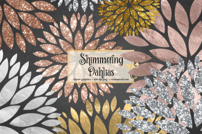 Shimmering Dahlia Clipart