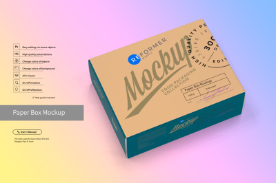 Download Glossy Paper Box Mockup Halfside View Yellowimages