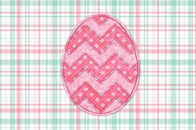 Chevron Easter Egg | Raggy Applique Embroidery