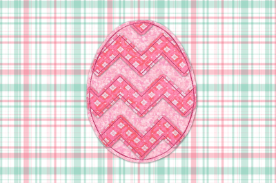 Chevron Easter Egg Set | Raggy Applique Embroidery