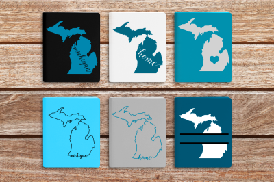 State of Michigan Set | SVG | PNG | DXF