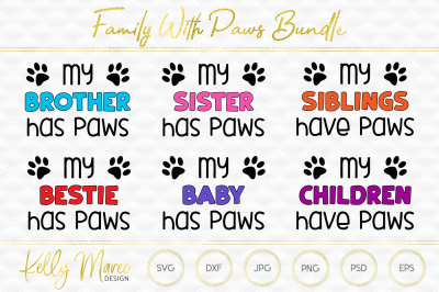 Download Free Birthdays And Celebrations Svg Cut Files Download Family With Paws Svg Cut File Bundle Free