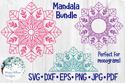 Mandala SVG Bundle | Monogram