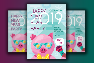 2019 Happy New Year Poster